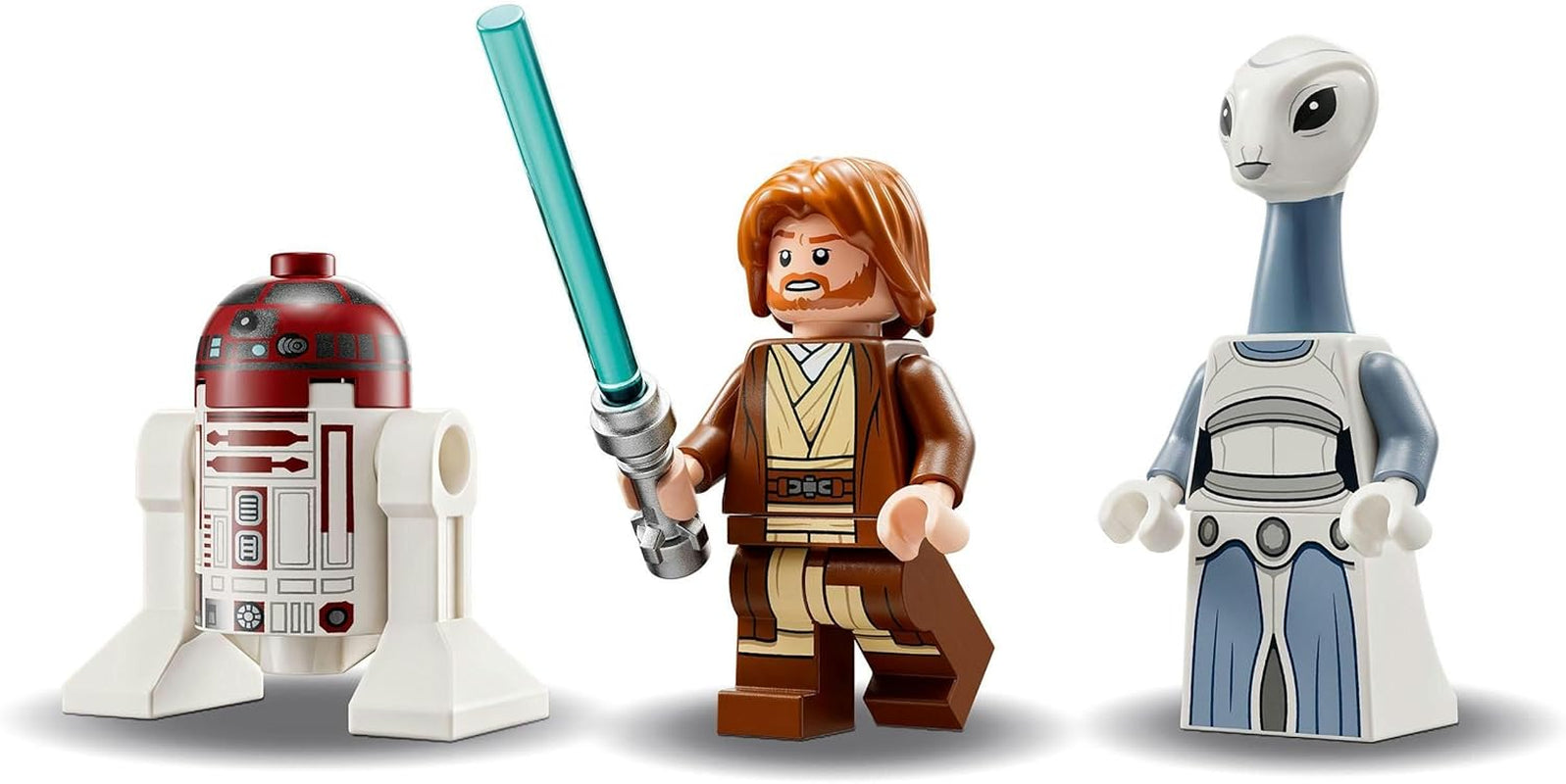 LEGO Star Wars Jedi Myśliwiec Obi-Wan Kenobi, zabawka do zbudowania z Taunem We, figurka droida i miecz świetlny, zestaw Atak Klonów 75333 Zestawy do budowania Kup w sklepie LEGO