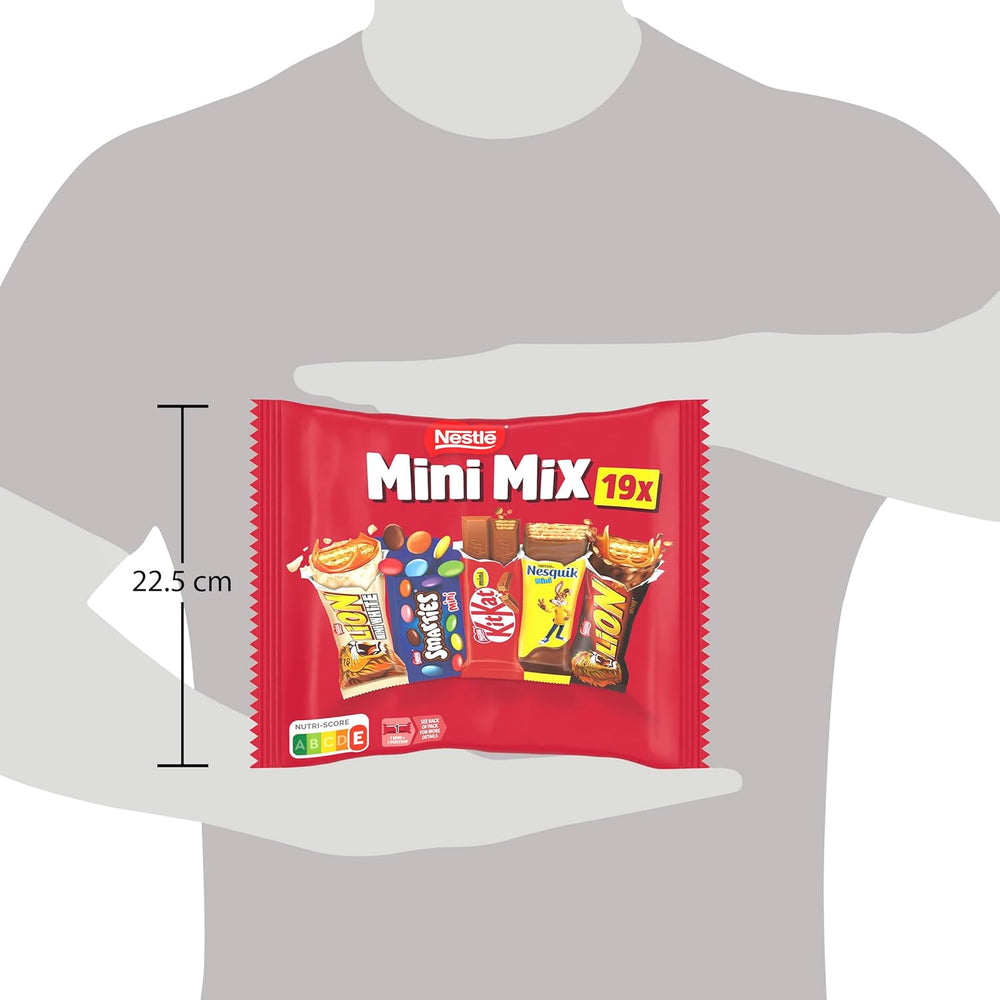 Nestlé Mini Mix Batony czekoladowe, pięć pysznych smaków, 19 batonów, opakowanie 2 szt. (1 x 321 g)