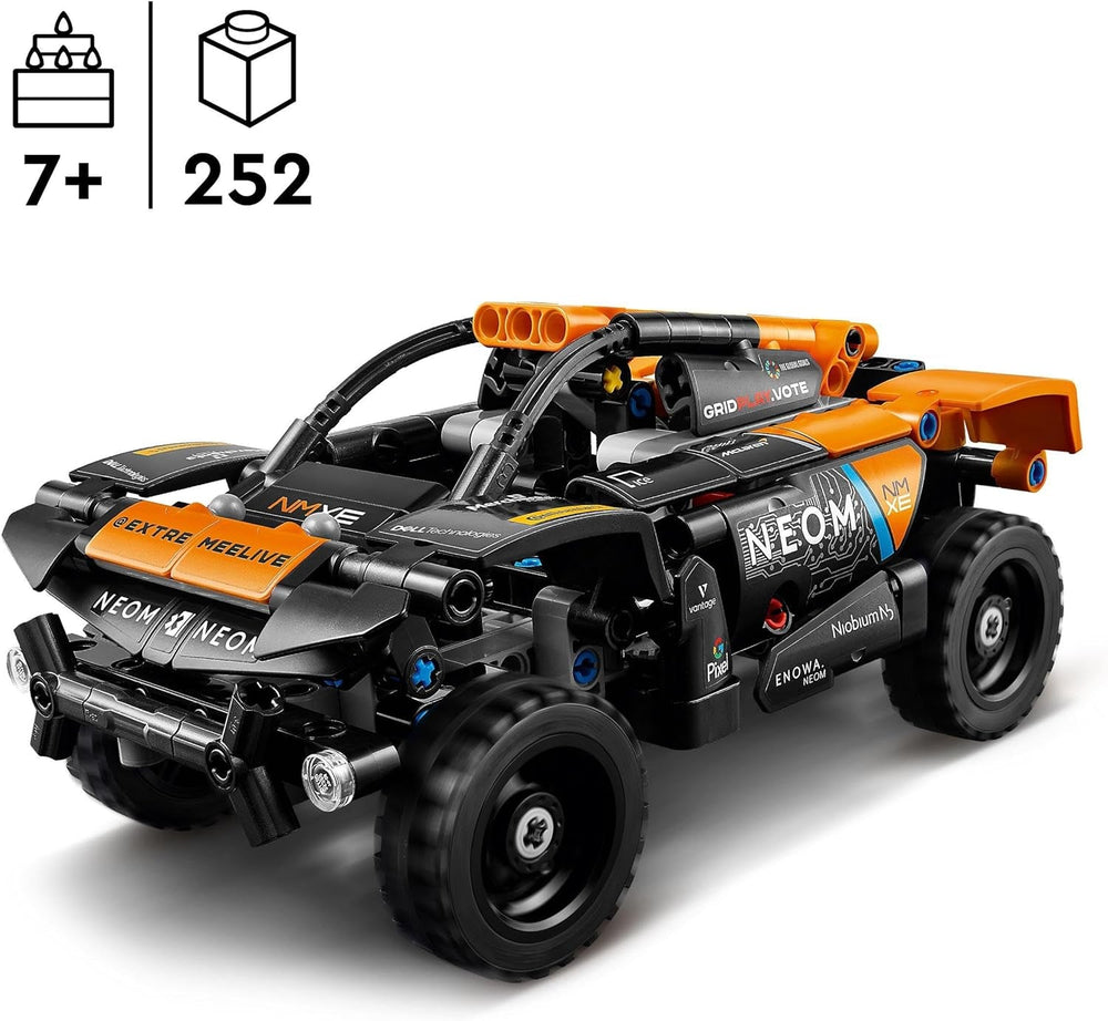 LEGO Technic Zestaw samochodów wyścigowych NEOM Mclaren Extreme E, zabawka silnikowa dla dzieci, napędzany wiatrem samochód do zbudowania, prezent techniczny dla chłopców i dziewcząt w wieku 7 lat 42166 Zestawy do budowania Besuche w sklepie LEGO