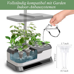125 gąbek do uprawy, 50 wymiennych gąbek do uprawy, akcesoria do systemu startowego hydroponicznego z 50 etykietami, 12 nasadek izolacyjnych, 12 koszy na rośliny, 1 pęseta