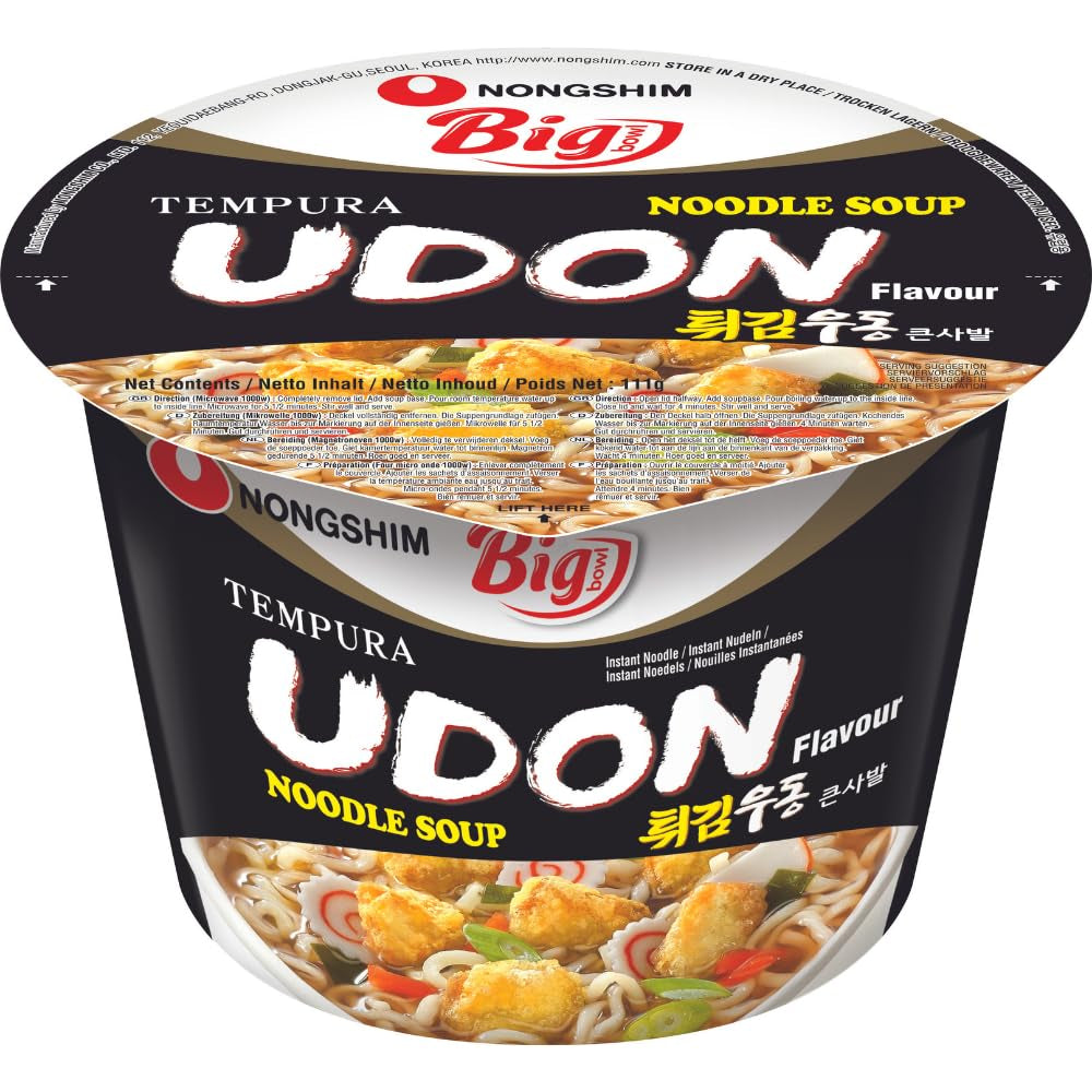 Makaron błyskawiczny Nong Shim Kimchi Ramyun Duża miska - Koreańska zupa Ramen - Szybkie przygotowanie - 1 opakowanie 112g
