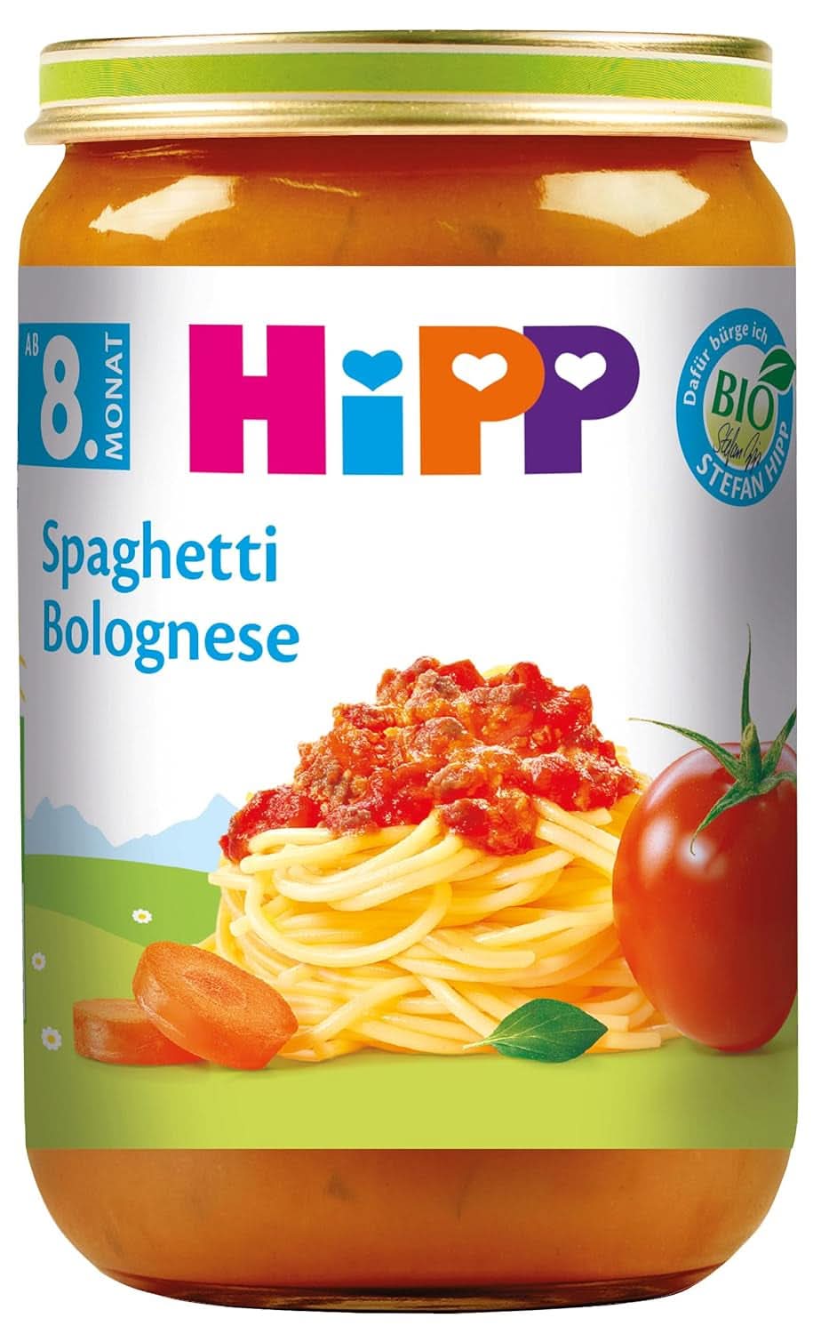 Hipp Spaghetti Bolognese, opakowanie 6 sztuk (6 X 220 gramów) Matka i Dziecko Naty Shop