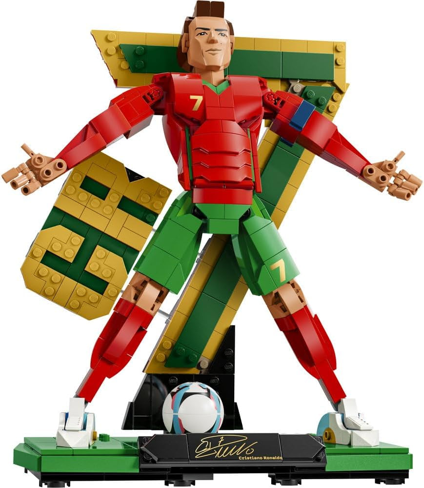 LEGO Editions Cristiano Ronaldo – Fußballlegende Spielzeug - 3D Figuren Modellbau - DIY Kinderzimmer Deko - Geschenk für Jungen, Mädchen ab 12 Jahren und Erwachsene Sportfans - 43016