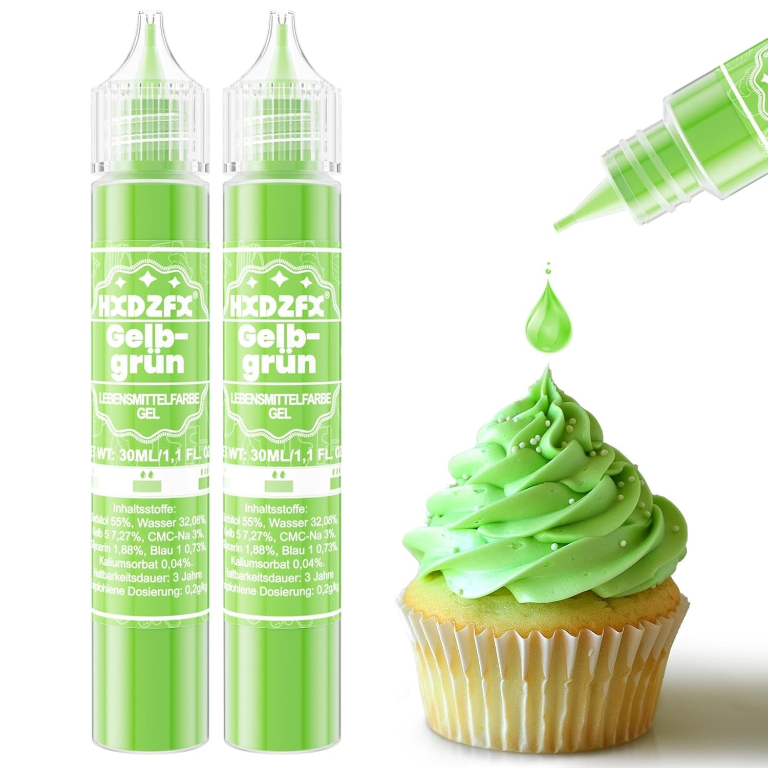 Colorant alimentar în gel - HXDZFX 2×30ml, colorant alimentar fără zahăr, foarte concentrat, pentru decorarea torturilor, fondant alb, macaroane, prăjituri, copt, ouă de Paște, slime (mov struguri)