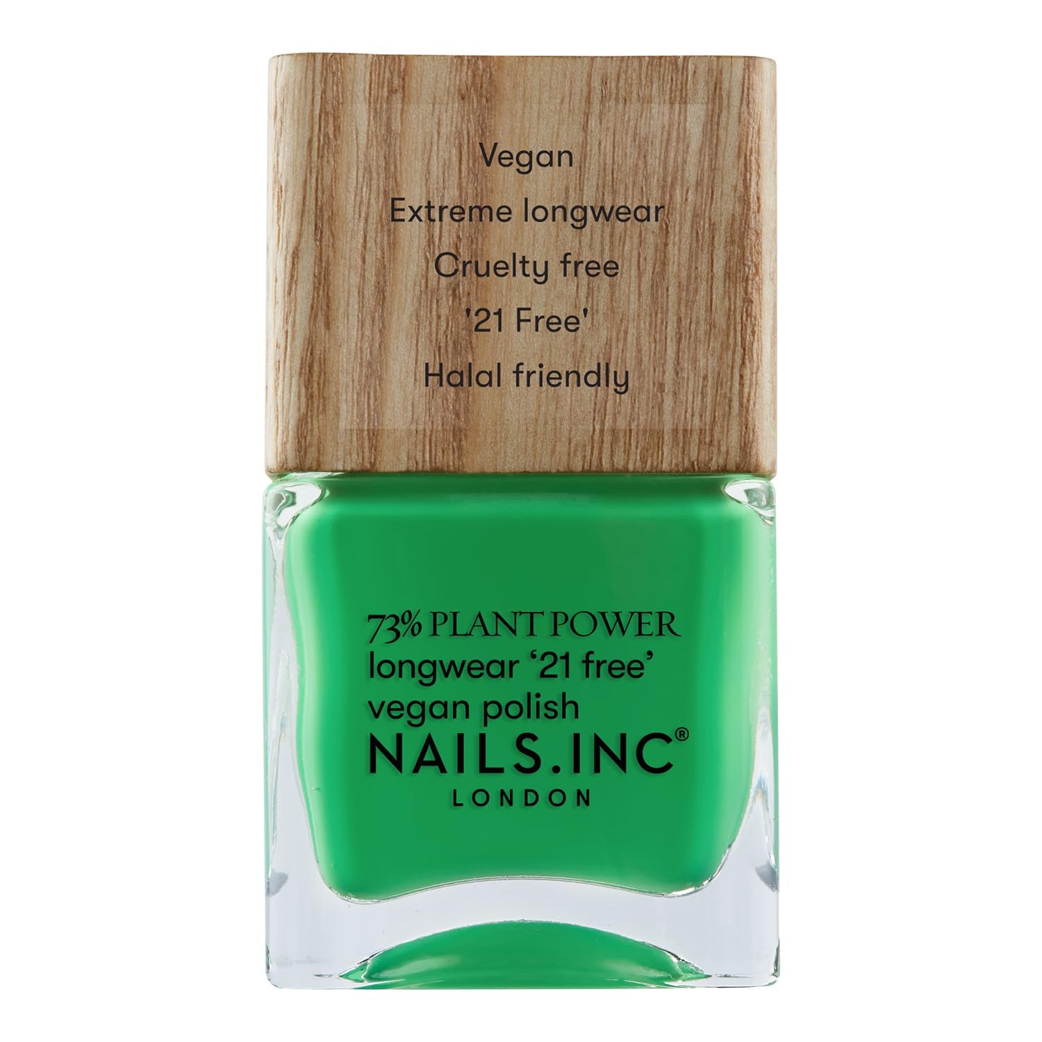 Nails Inc - GLOWING SOMEWHERE Wegański lakier do paznokci Plant Power - 73% na bazie roślin, w 100% wegański i wolny od okrucieństwa - Idealny manicure, błyszcząca perła - Do ekologicznego zdobienia paznokci