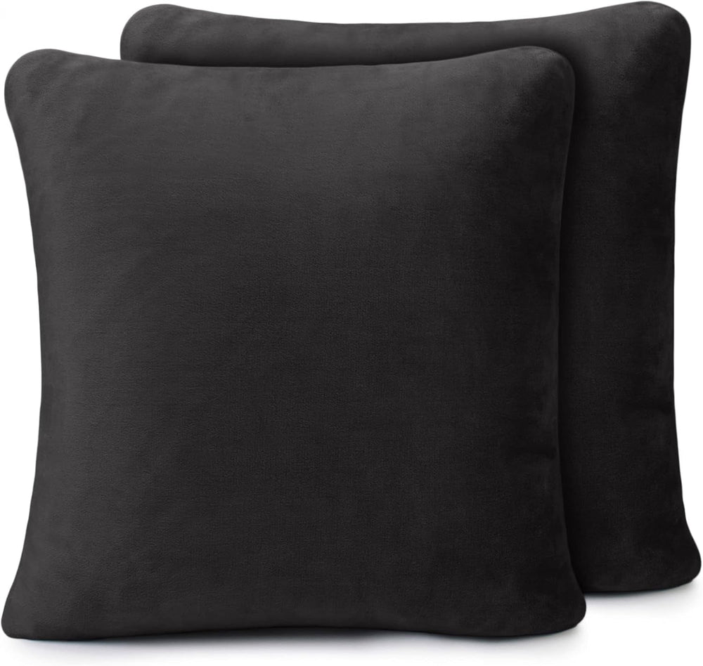 Amago - Wygodny koc o wyglądzie kaszmiru, 220 x 240 cm - antracyt Łóżka i koce Amago Czarna poszewka na poduszkę 50 x 50 cm, 2 sztuki