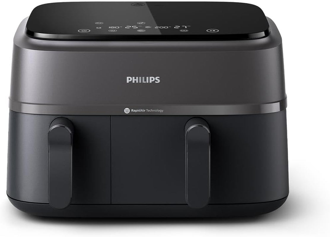 Philips Airfryer Dual Basket Seria 3000, 9L, 2 kosze, 2 dania gotowe w tym samym czasie, Rapidair plus technologia gorącego powietrza Urządzenia Naty Shop Dual Basket 9 L