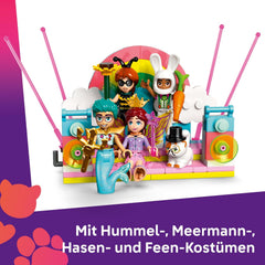 LEGO Friends Kostümparty mit Einhorn und Fee - Spielzeug für Mädchen ab 6 Jahren - Bühne, DJ-Pult, 4 Minipuppen, der Katze Churro und Einer Pferdefigur sowie lustigem Zubehör - Pomysł na prezent - 42661