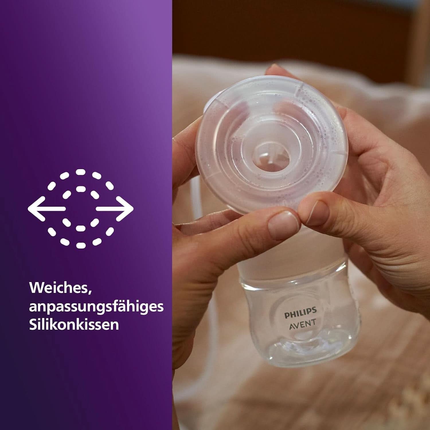 Elektronische Philips Avent Einzelmilchpumpe Premium - Mit Natural Motion Technologie, Wiederaufladbarem Akku, Timer-Anzeige (Modell SCF396/31) Akcesoria Żywność i karmienie piersią Bebe Naty Shop