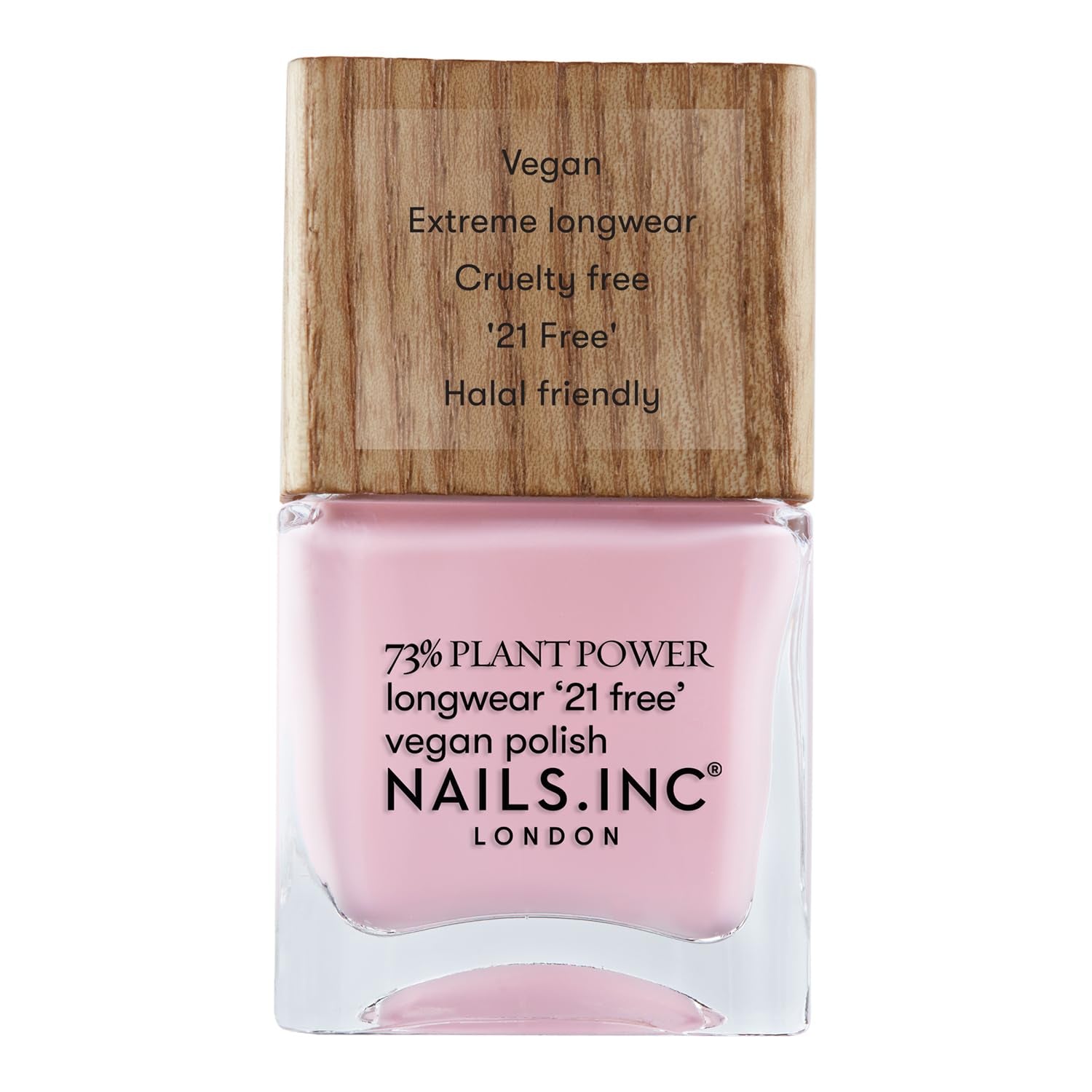 Nails Inc - GLOWING SOMEWHERE Wegański lakier do paznokci Plant Power - 73% na bazie roślin, w 100% wegański i wolny od okrucieństwa - Idealny manicure, błyszcząca perła - Do ekologicznego zdobienia paznokci