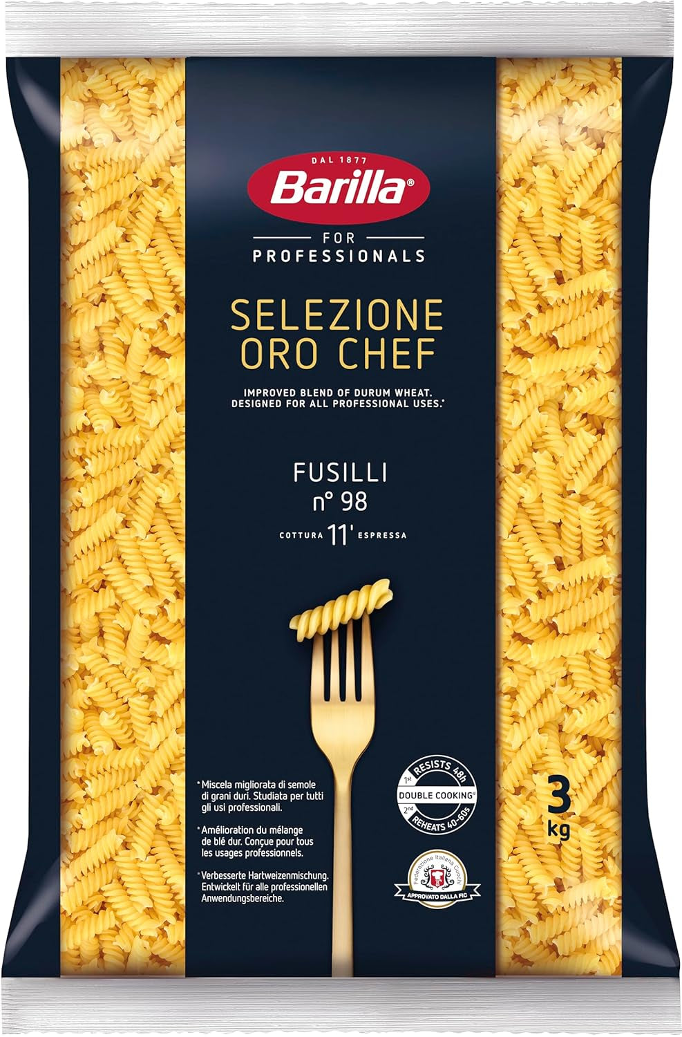 Barilla Selezione Oro Chef Spaghetti n. 5, opakowanie 4 szt. (4 x 3 kg)