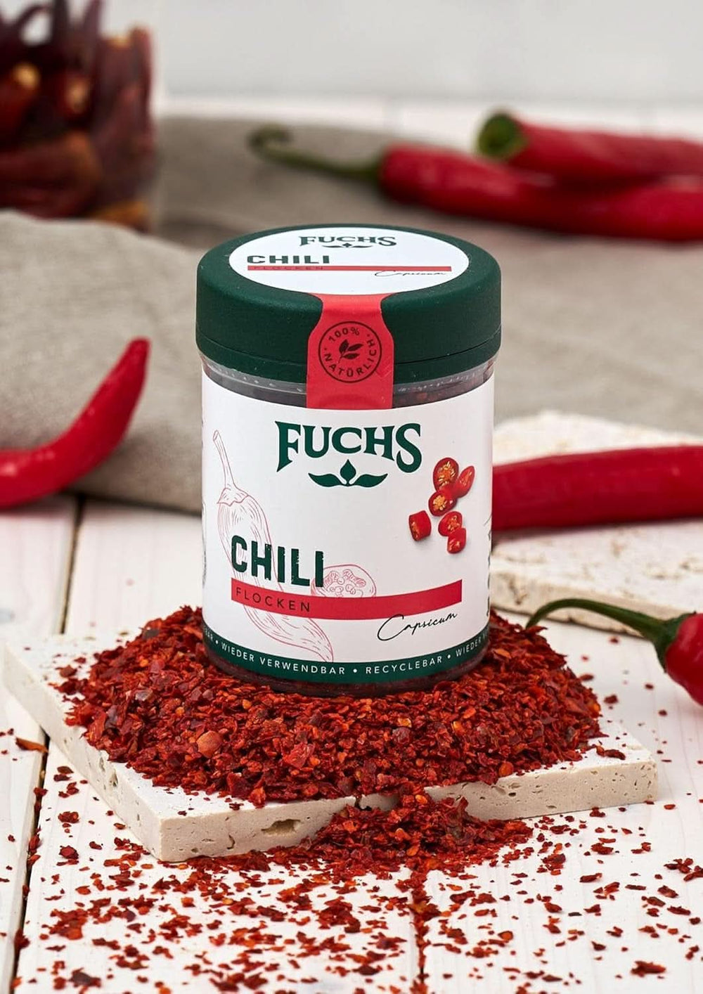 Fuchs Płatki Chili, 50 gramów Przyprawy Naty Shop