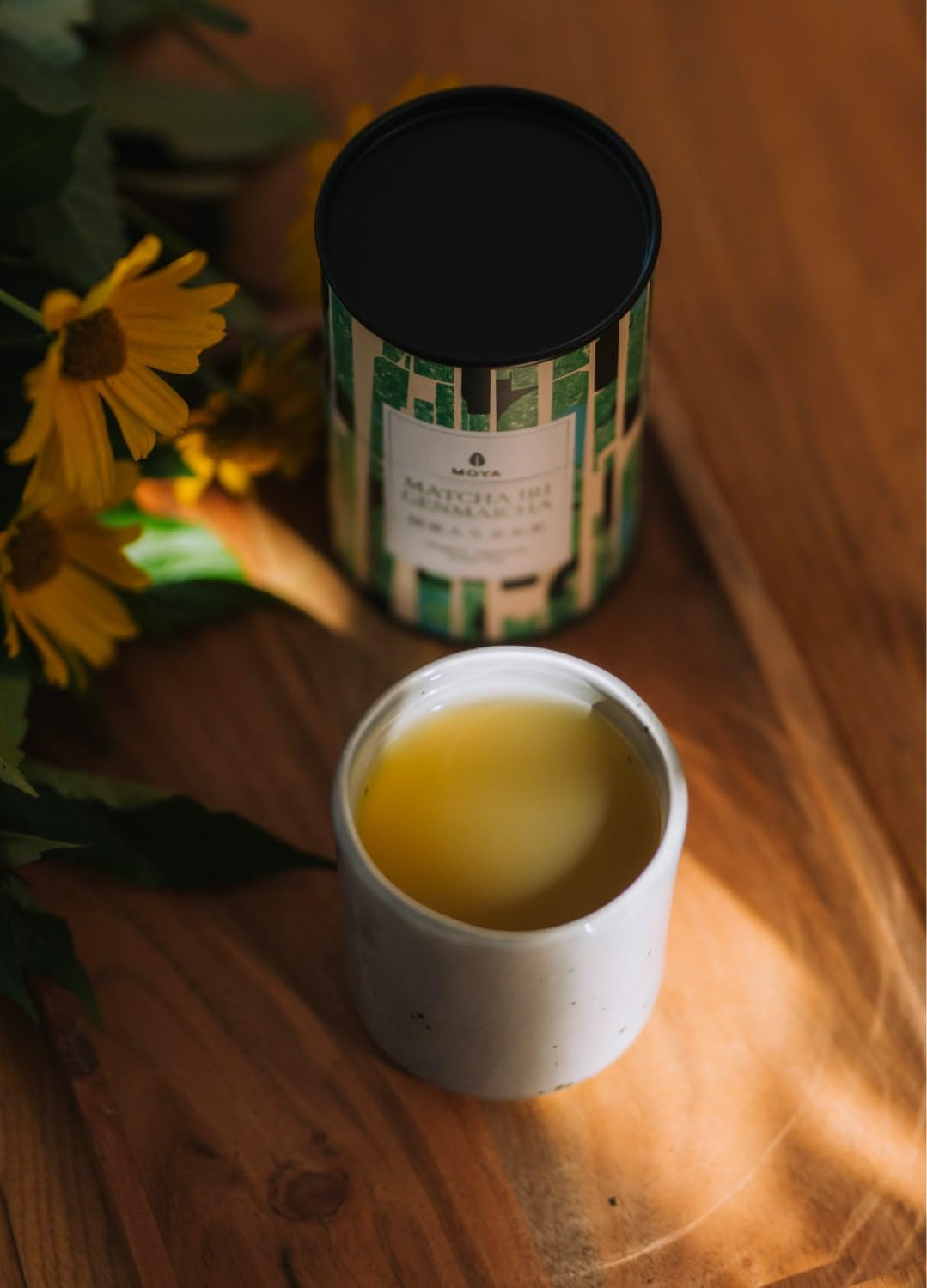 Moya Matcha ceai verde japonez Iri Genmaicha cu frunze întregi | 100 g Sencha cu orez și Matcha | Matcha Genmaicha | Ceai din Japonia | Potrivit pentru vegani | Ambalat într-o pungă resigilabilă