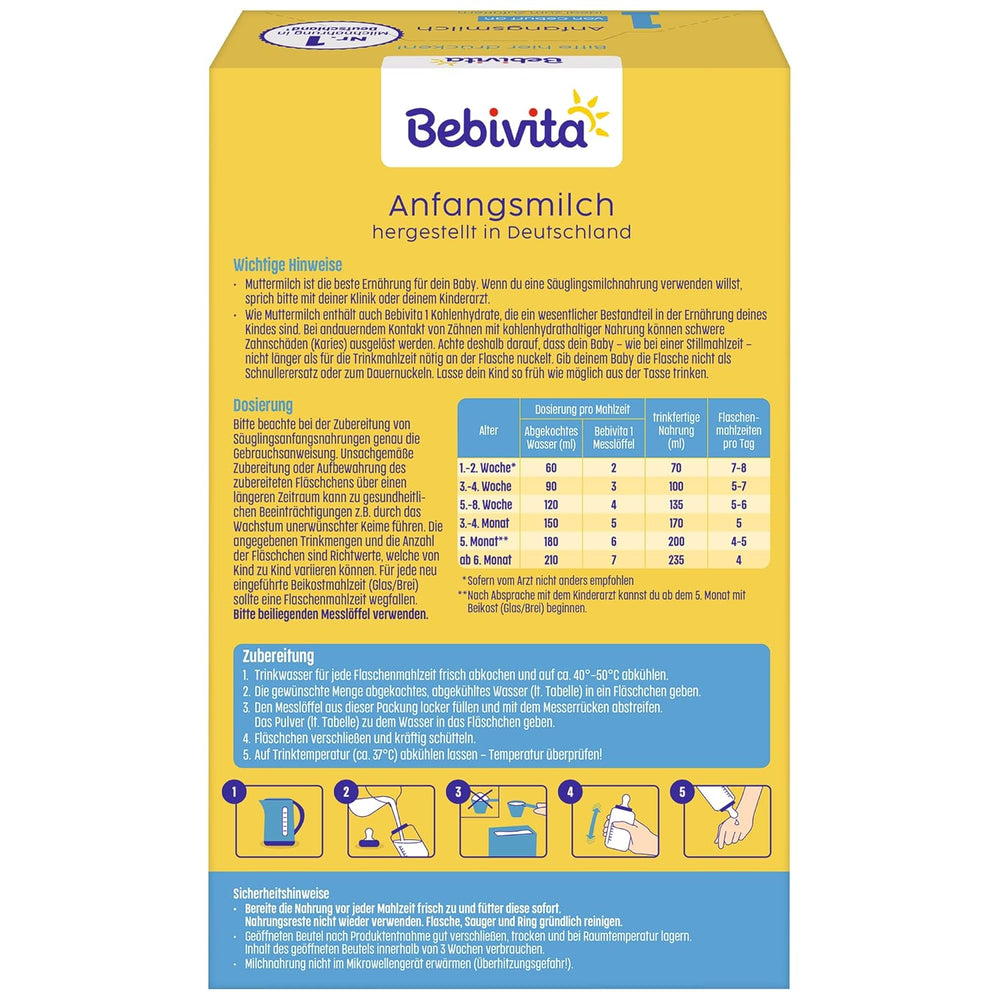 1 mleko modyfikowane w proszku dla niemowląt od urodzenia (5 x 500 g)