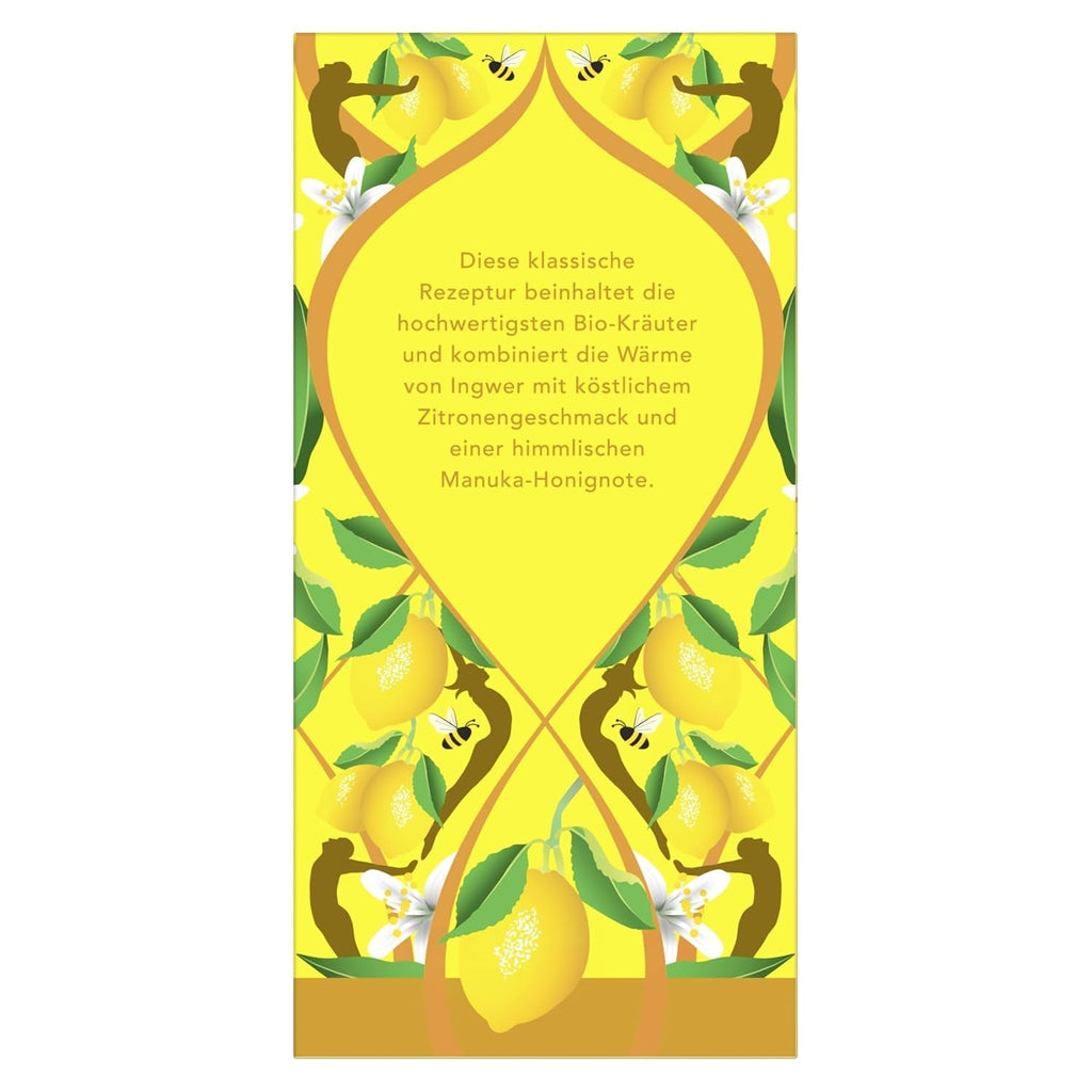 Pukka | Amestec de ceaiuri aromatizate bio „Lămâie și ghimbir cu o notă fină de miere de Manuka” | Încălzește-te și relaxează-te cu acest ceai | Pachet de 1 | 20 pliculețe de ceai