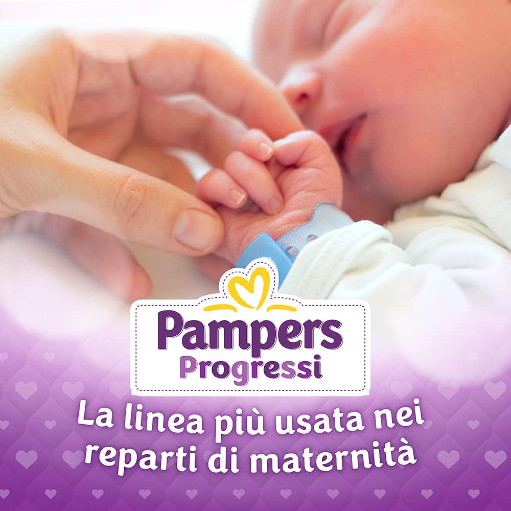 Pieluchy Pampers Progressi & Fit Prime Midi, krótki format, 162 pieluszki, rozmiar 3 (4-9 kg), członkostwo online na siłowni na 1 miesiąc w prezencie