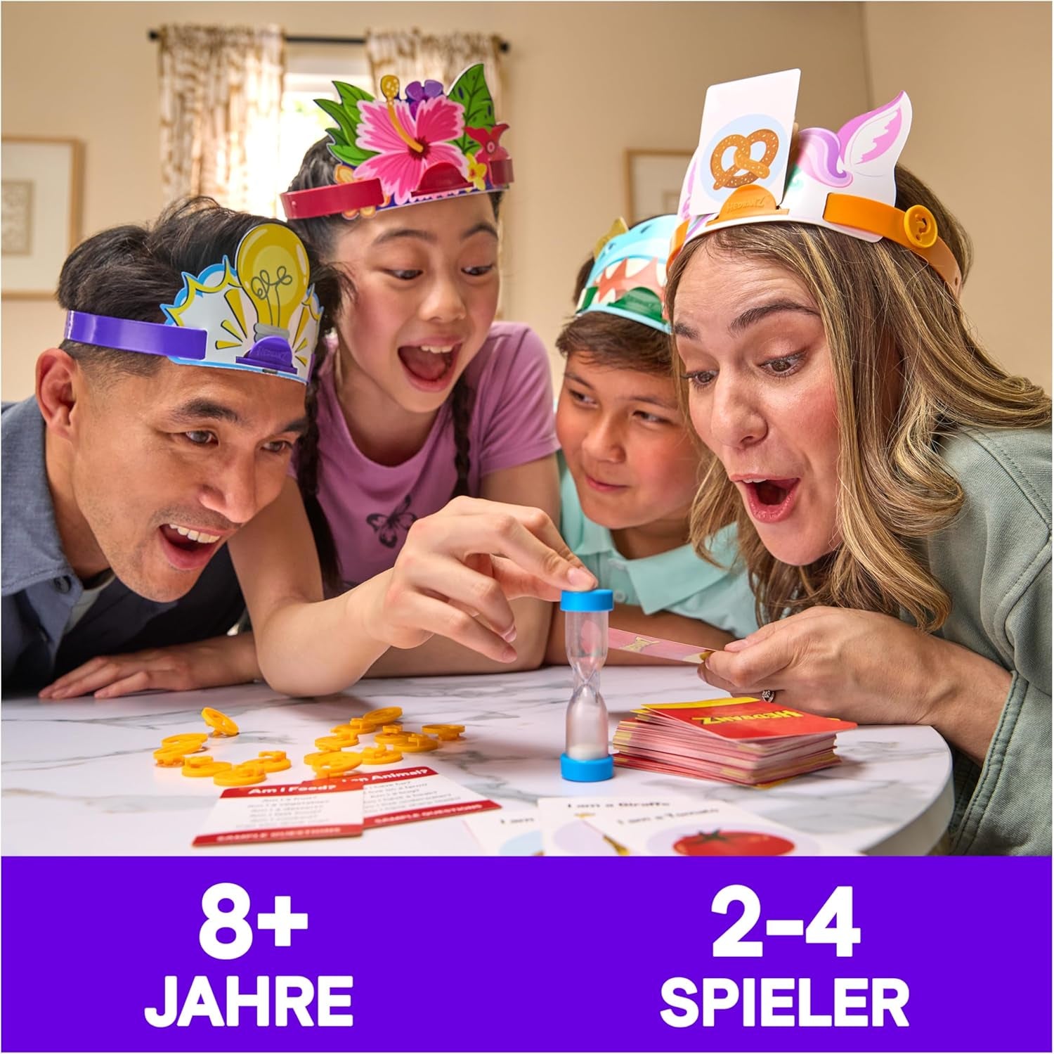 Spin Master Games - Hedbanz, gra polegająca na szybkim zgadywaniu dla całej rodziny, nowe wydanie (2025) ze świetnymi komponentami gry, dla 2-6 graczy, w wieku 6 lat i więcej