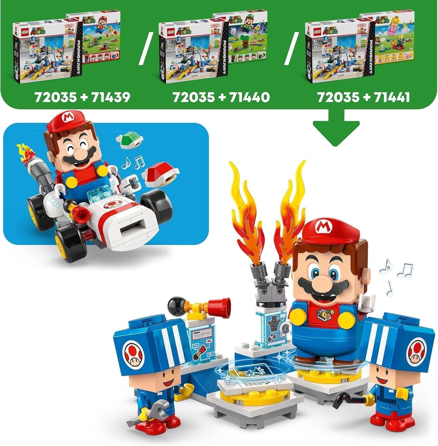 LEGO Super Mario: Mario Kart — warsztat ropuchy, postać Nintendo, zabawka z możliwością dostosowania, zestaw przygodowy, prezent dla chłopców, dziewcząt i graczy od 8. roku życia 72035 Zestawy do budowania Besuche w sklepie LEGO