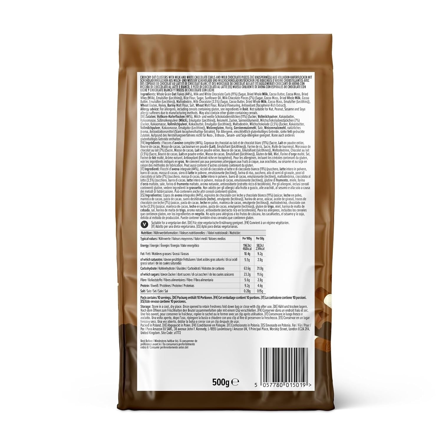 Chrupiące musli z czekoladą z Amazonii, 500g