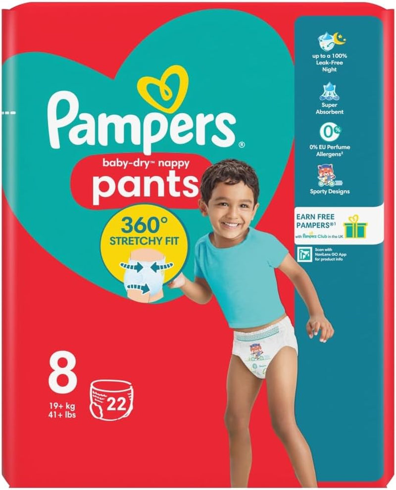 Pieluszki Pampers Baby-Dry, rozmiar 8, 22 sztuki, 19 kg+