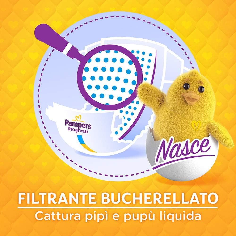 Pieluchy Pampers Progressi & Fit Prime Midi, krótki format, 162 pieluszki, rozmiar 3 (4-9 kg), członkostwo online na siłowni na 1 miesiąc w prezencie