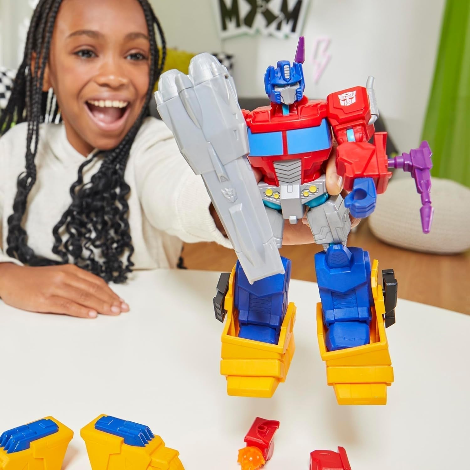 Transformers Mixmashers Optimus Prime Konfigurowalne figurki i akcesoria Deluxe Figurki Naty Shop