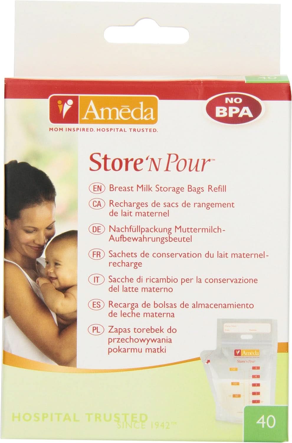 Woreczki na mleko matki - 40 szt. Żywność i akcesoria do karmienia piersią Sklep Bebe Naty