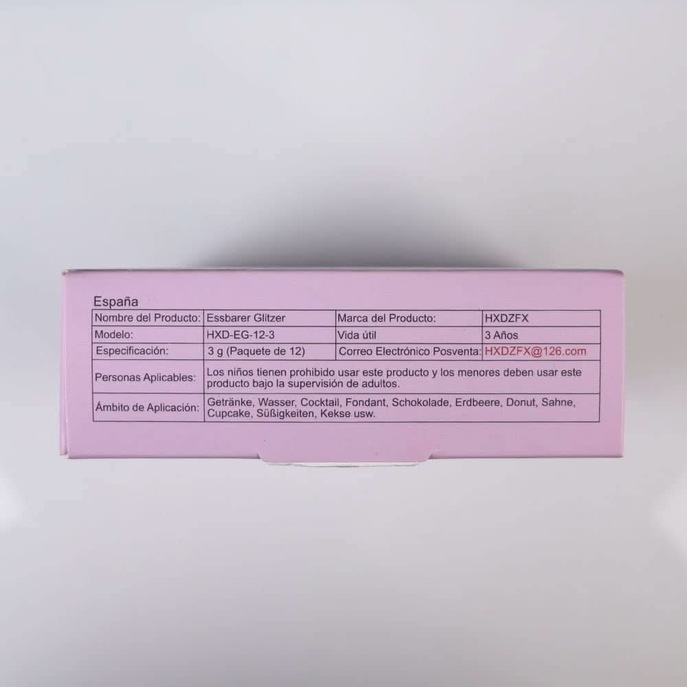 Set glitter comestibil, pudra, 3 grame per culoare Naty Shop