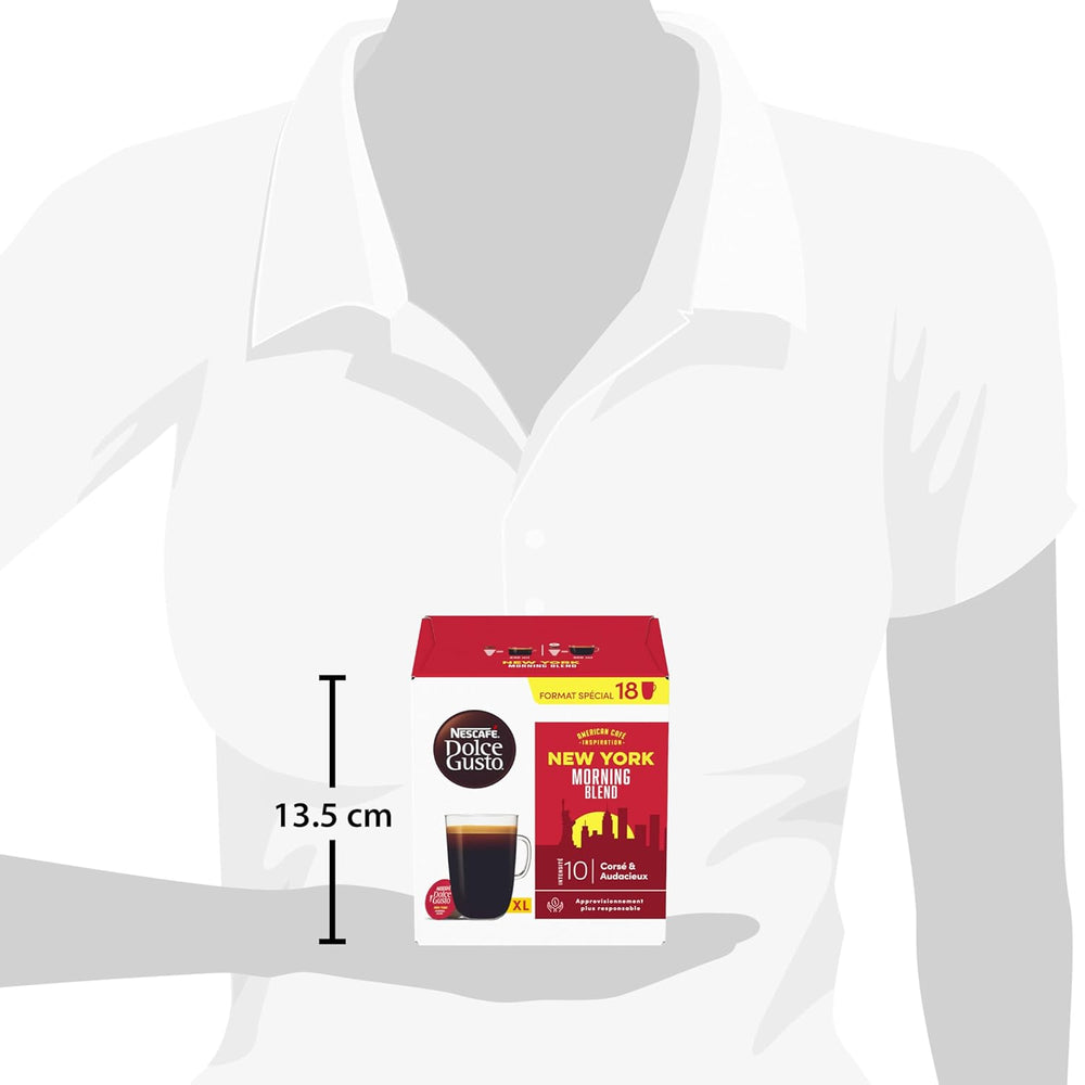 NESCAFÉ DOLCE GUSTO American Café Inspiration New York Morning Blend Kaffeekapseln 3er Pack (3 x 18 Kapseln)