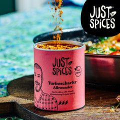 Just Spices Turbo Sharper Allrounder I Mehr Wumms für jedes Gericht mit dreifach Chili I Gewürzdose, 61 g