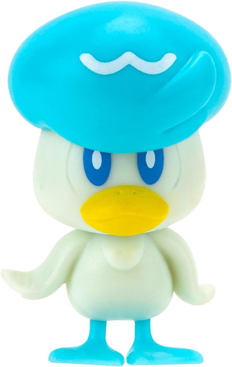 Pokémon PKW3402 - Opakowanie zbiorcze figurek bojowych - 4-pak z Pikachu, Croc, Kwaks, Felori, oficjalne szczegółowe figurki, 5 cm każda Figurki Naty Shop