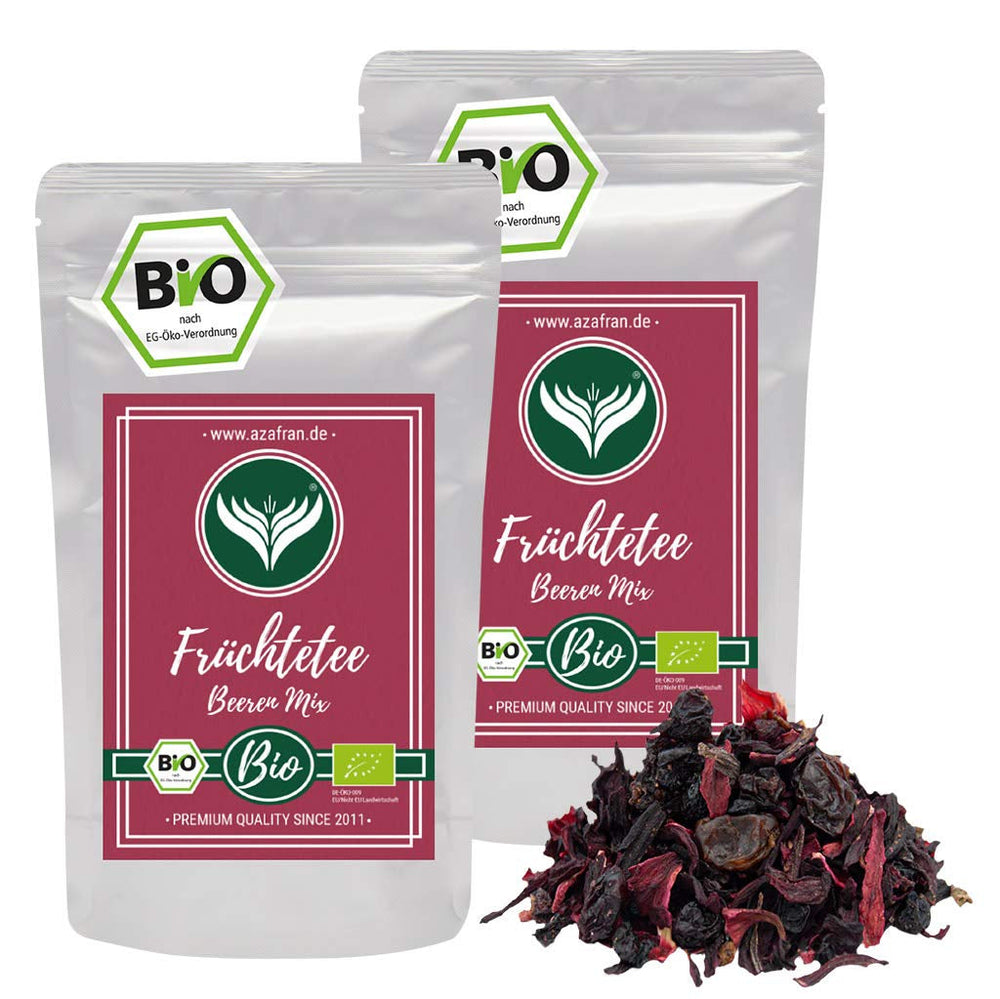 Azafran BIO Ceai de fructe Amestec de fructe roșii 250 g