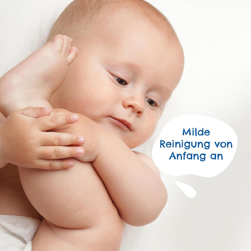 PAEDIPROTECT Chusteczki nawilżane dla niemowląt 1 x 10 szt. Chusteczki nawilżane dla niemowląt Sensitive Chusteczki nawilżane na bazie wody 99% Bezzapachowe dla dzieci i dzieci Delikatna skóra Ekstrakt z kokosa Bez mikroplastików Wegańskie (5 szt.)