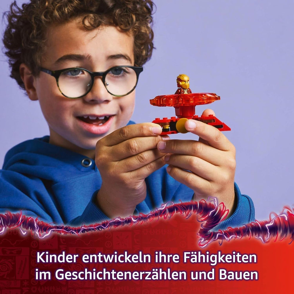 LEGO NINJAGO Smok Kaia Spinjitzu Spinner — zabawka ninja z dwiema minifigurkami — mały zestaw dla dzieci — pomysł na prezent dla chłopców i dziewcząt w wieku od 6 lat 71823 Zestawy do budowania Besuche den LEGO-Store