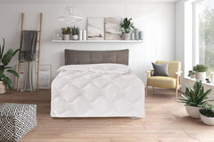 Traumnacht Wygodna bawełniana kołdra na każdą porę roku, idealna kołdra przejściowa z pokrowcem z mieszanki bawełny, 135 X 200 cm, nadająca się do prania, z certyfikatem Oeko-Tex, wykonana zgodnie z niemieckimi standardami jakości. Kołdry i kołdry Naty Shop 135 X 200 Średnia kołdra na każdą porę roku