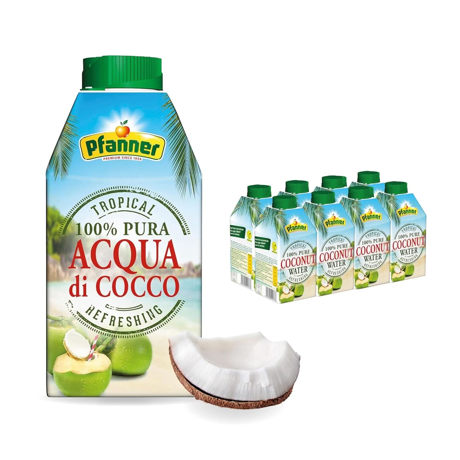 Pfanner Coconut Water Drink (8 X 500 ml) - Woda kokosowa bez cukru Naty Shop Default Title