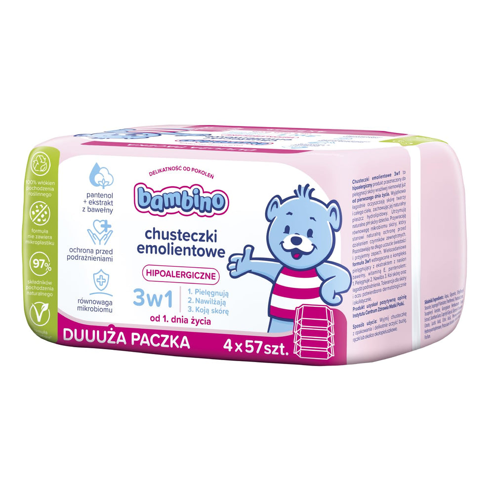 Chusteczki 3 w 1 4x57 szt