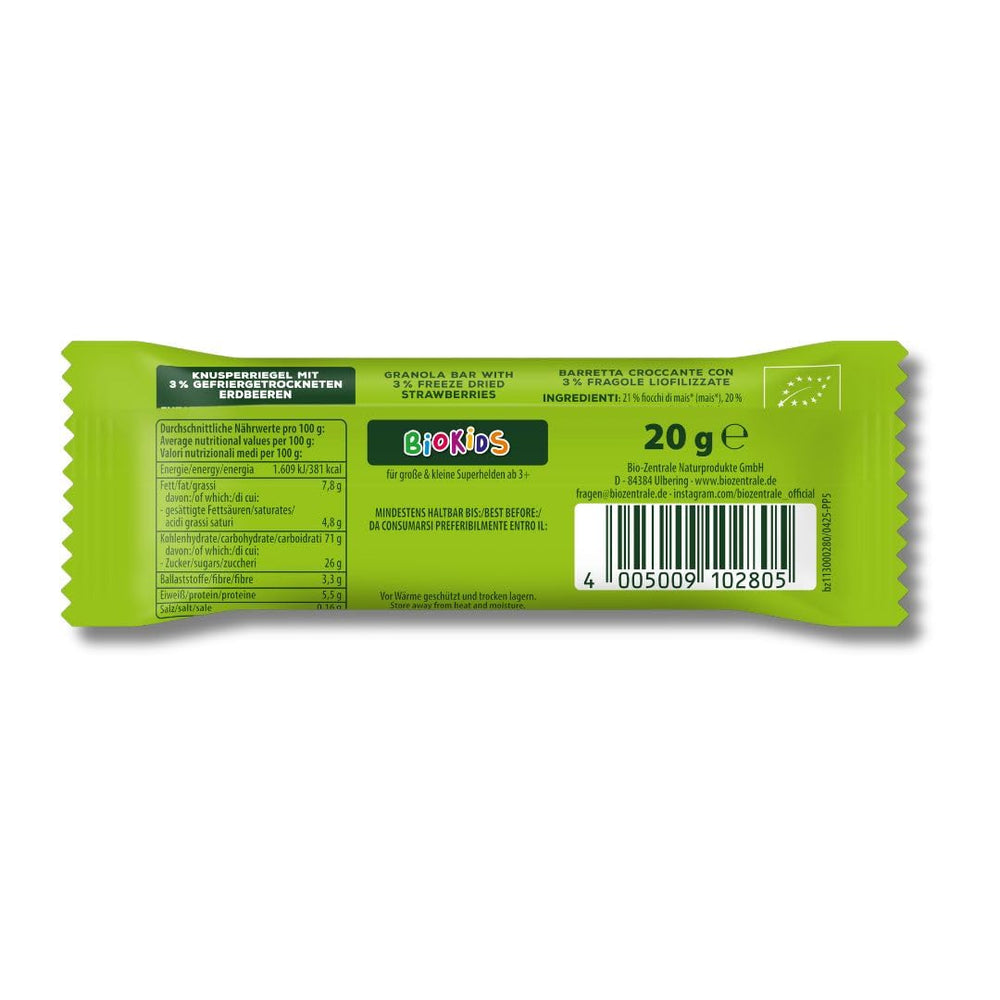 Chrupiące batoniki truskawkowe 12 x 20g