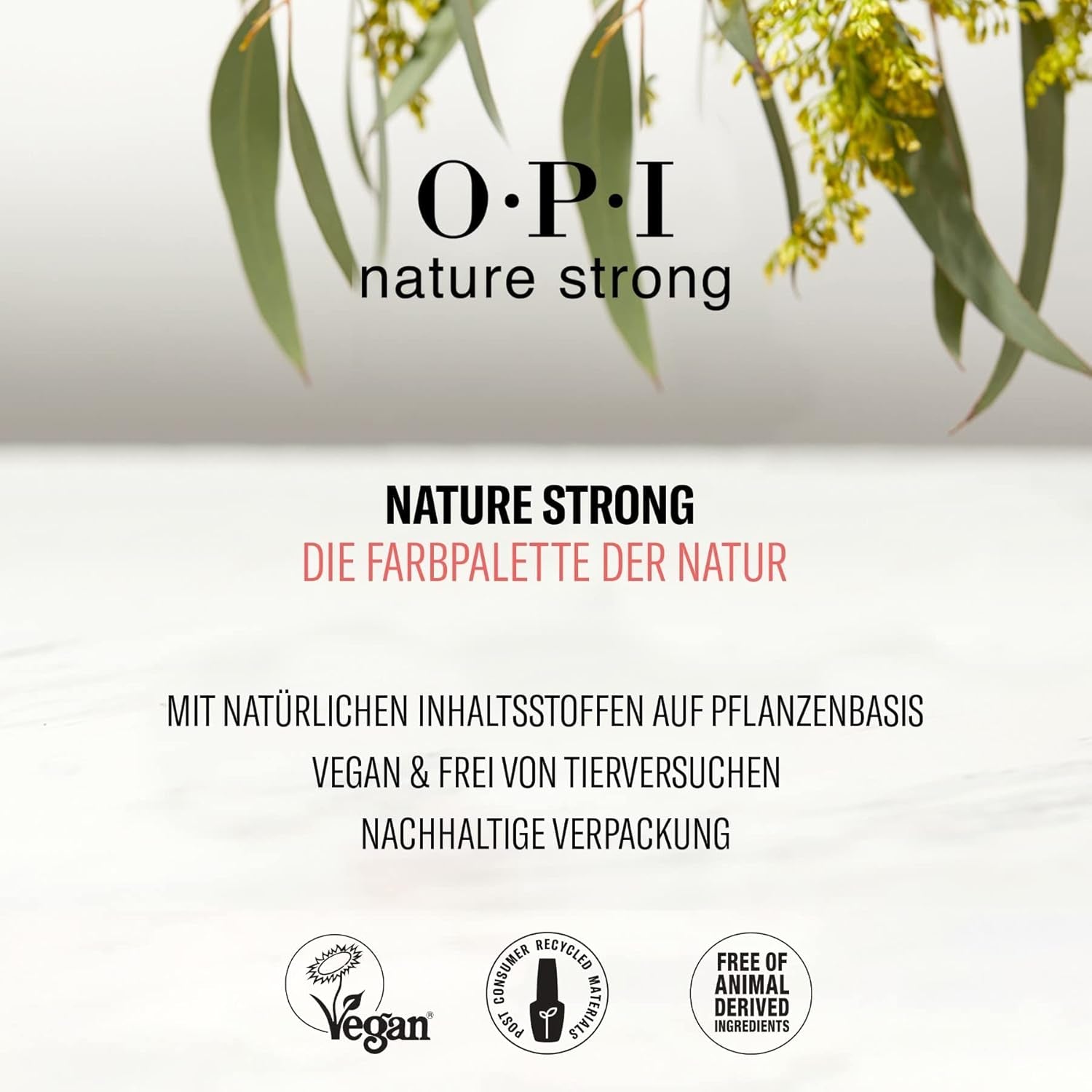 OPI Nature Strong Red and Orange Shades - długotrwały lakier do paznokci o innowacyjnej wegańskiej formule zawierającej naturalne składniki - dla jasnych paznokci
