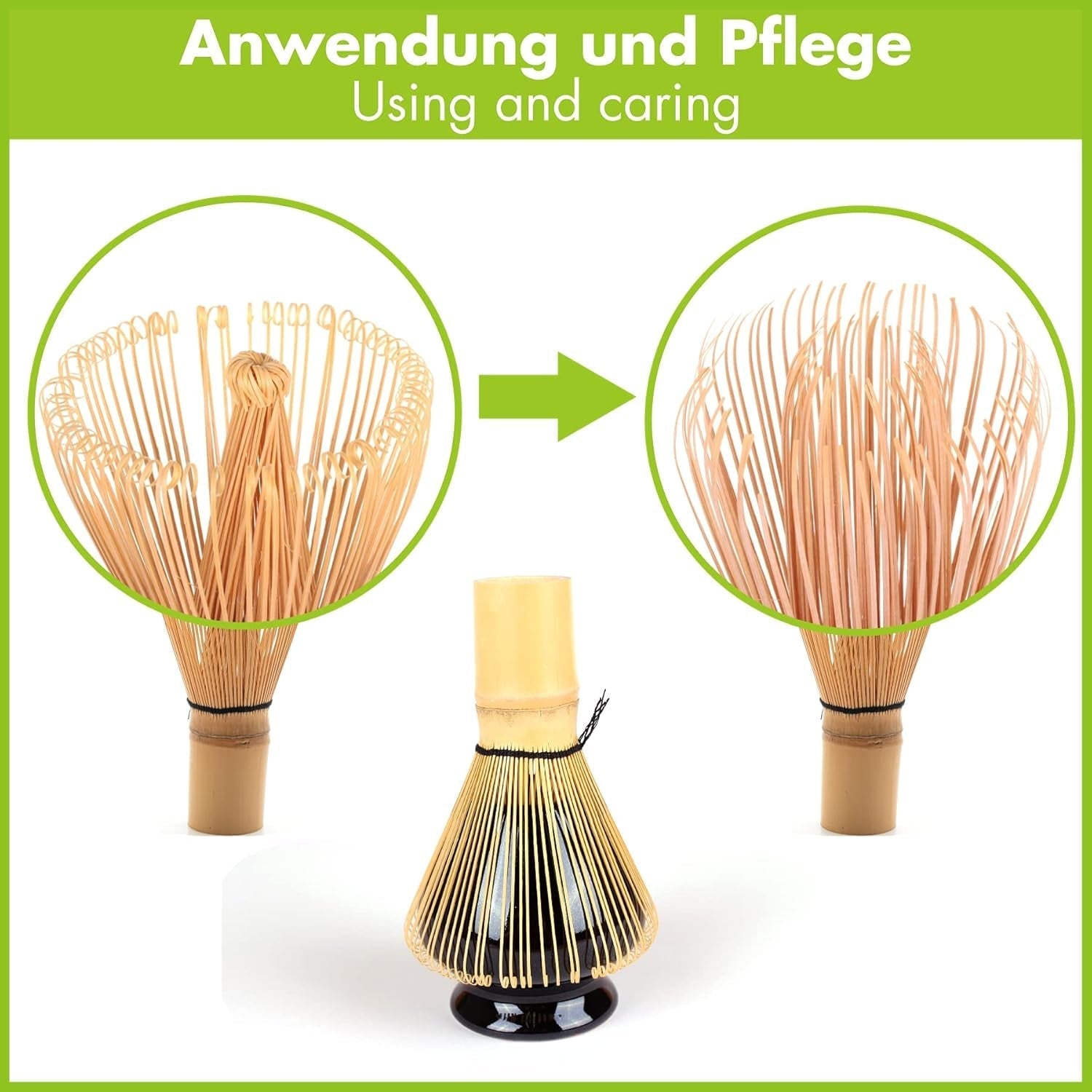 Set Goodwei Matcha cu tel pentru matcha, bol pentru matcha, suport pentru tel din ceramică și ceai matcha organic din Japonia | Set cadou (Kumo)