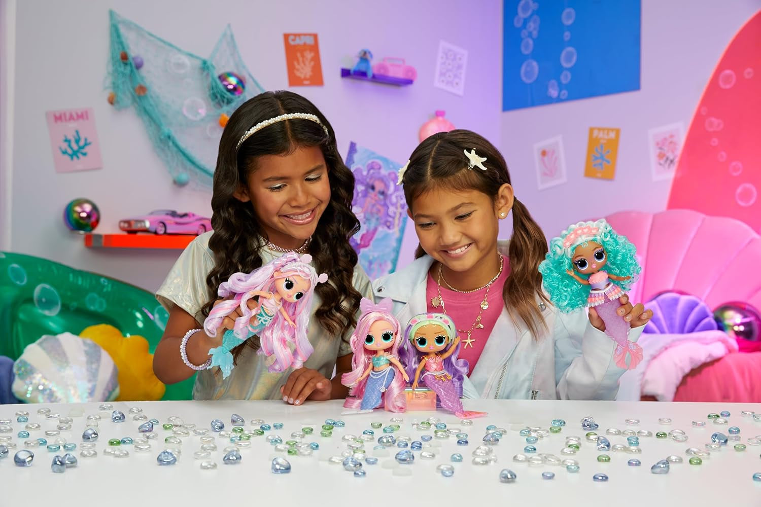 LOL Surprise! Tweens - Sirena Lola Waves - Păpușă de modă cu coadă care își schimbă culoarea, aripioară mobilă și accesorii frumoase - Jucărie pentru copii și colecționari cu vârsta de 4 ani și peste