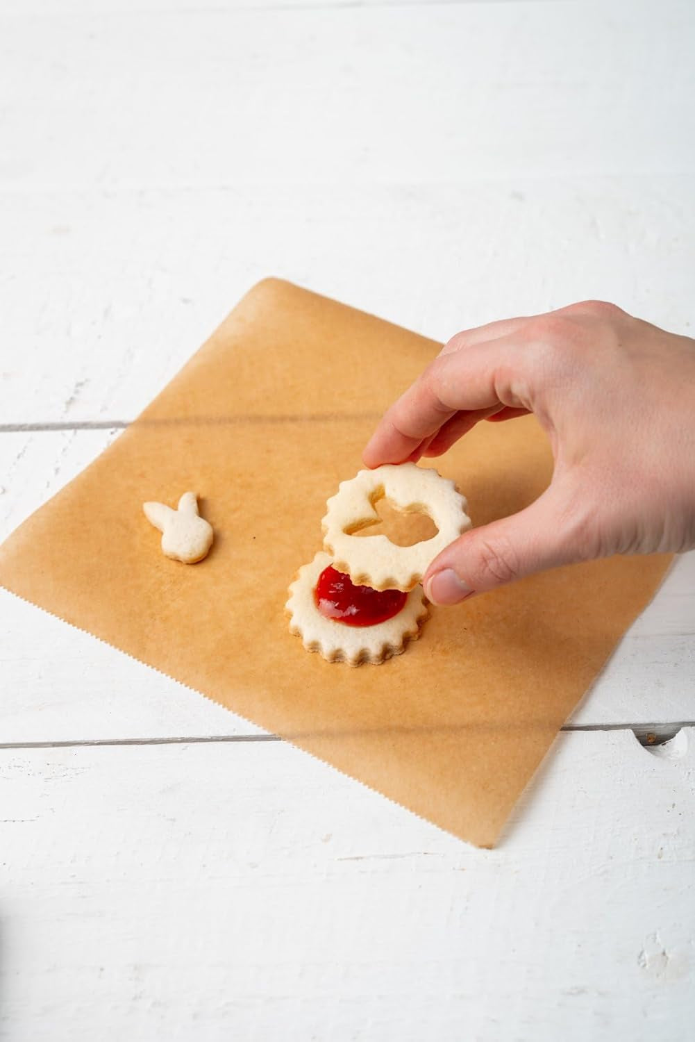 Zenker Ausstecher Linzer Hasenkopf – Hochwertiger Edelstahl, 2in1 Motiv für kreative Linzer Plätzchen, Spülmaschinenfest, Design aus Deutschland