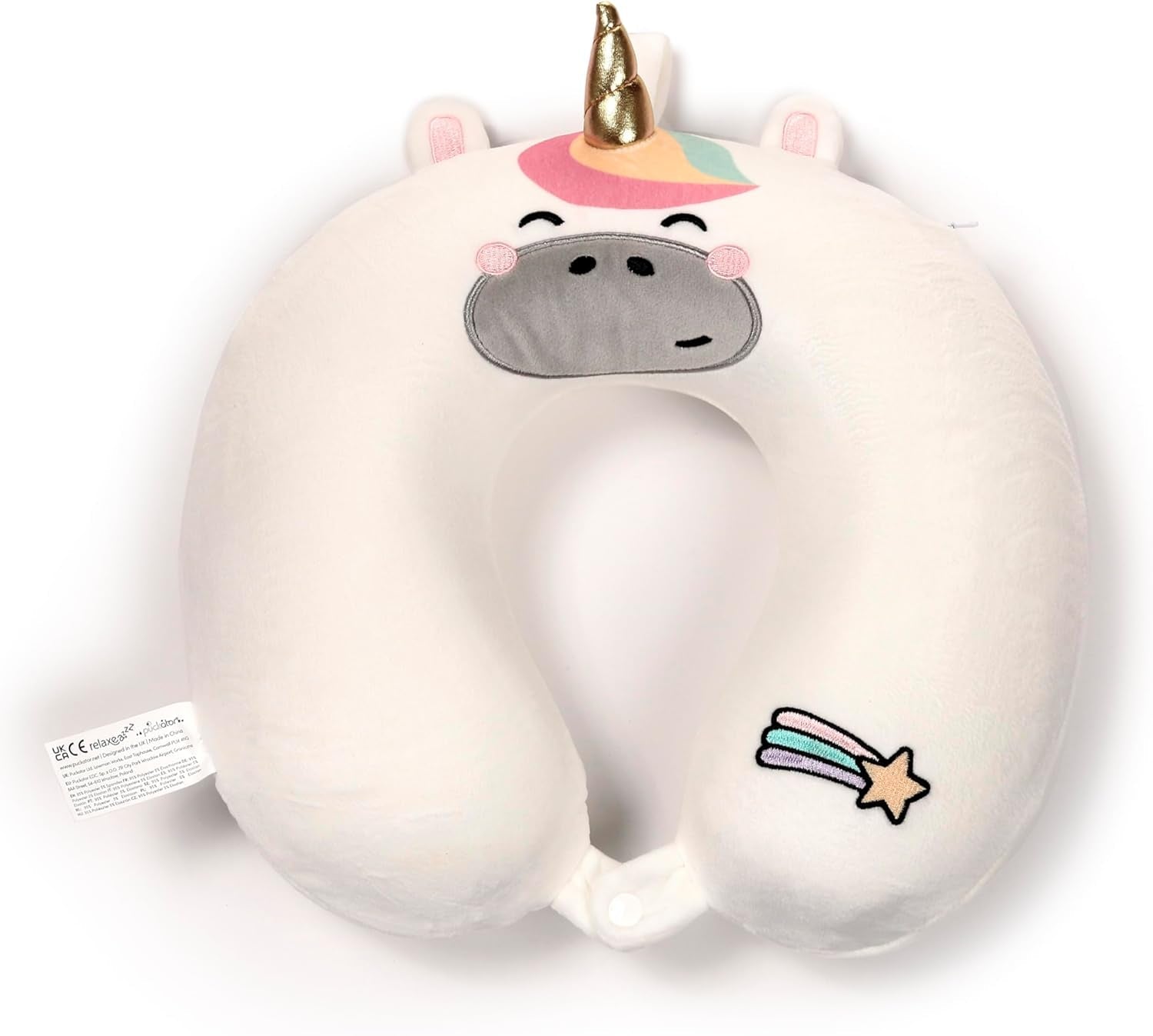 Pernă de călătorie Puckator din spumă de memorie Relaxeazzz - Astra The Unicorn Perne calatorie Naty Shop