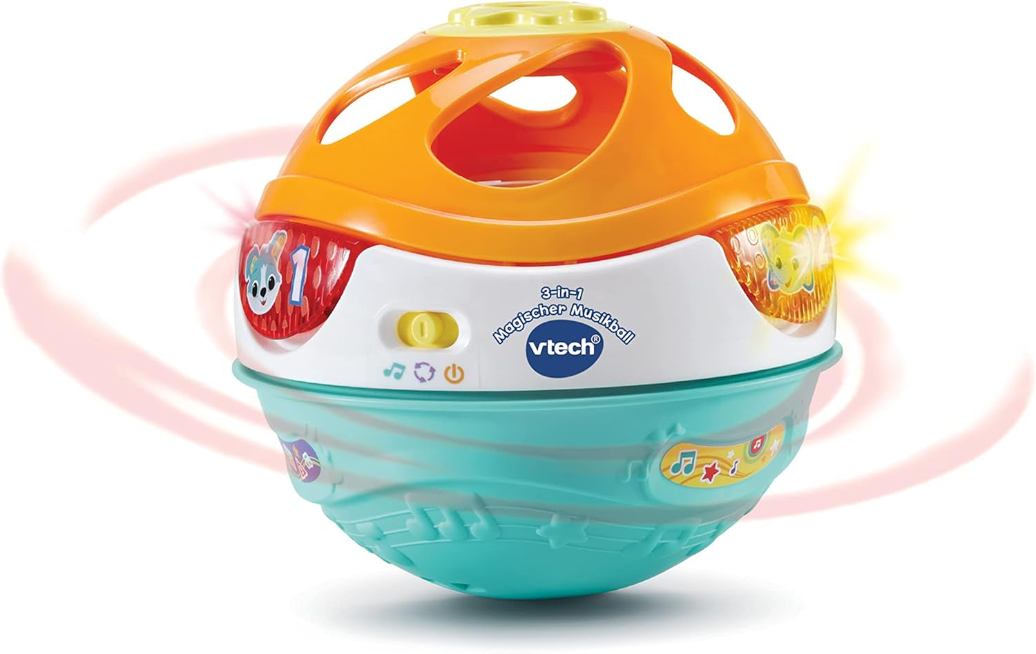 Vtech Baby 3-in-1 Magic Music Ball, de la 9-36 luni & Baby Music Fun Tambourine - Jucărie electronică cu muzică și efecte sonore - Pentru copii cu vârsta cuprinsă între 9-36 luni Jucarii Bebe Naty Shop