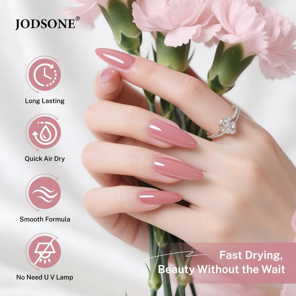 JODSONE Oja Roz Pădure 16,5 ml, Volum Mare, Oja Roz Deschis cu Uscare Rapidă, Culoare de Lungă Durată și Uscare Rapidă, Nail Art DIY, Manichiură Acasă, Cadou pentru Femei