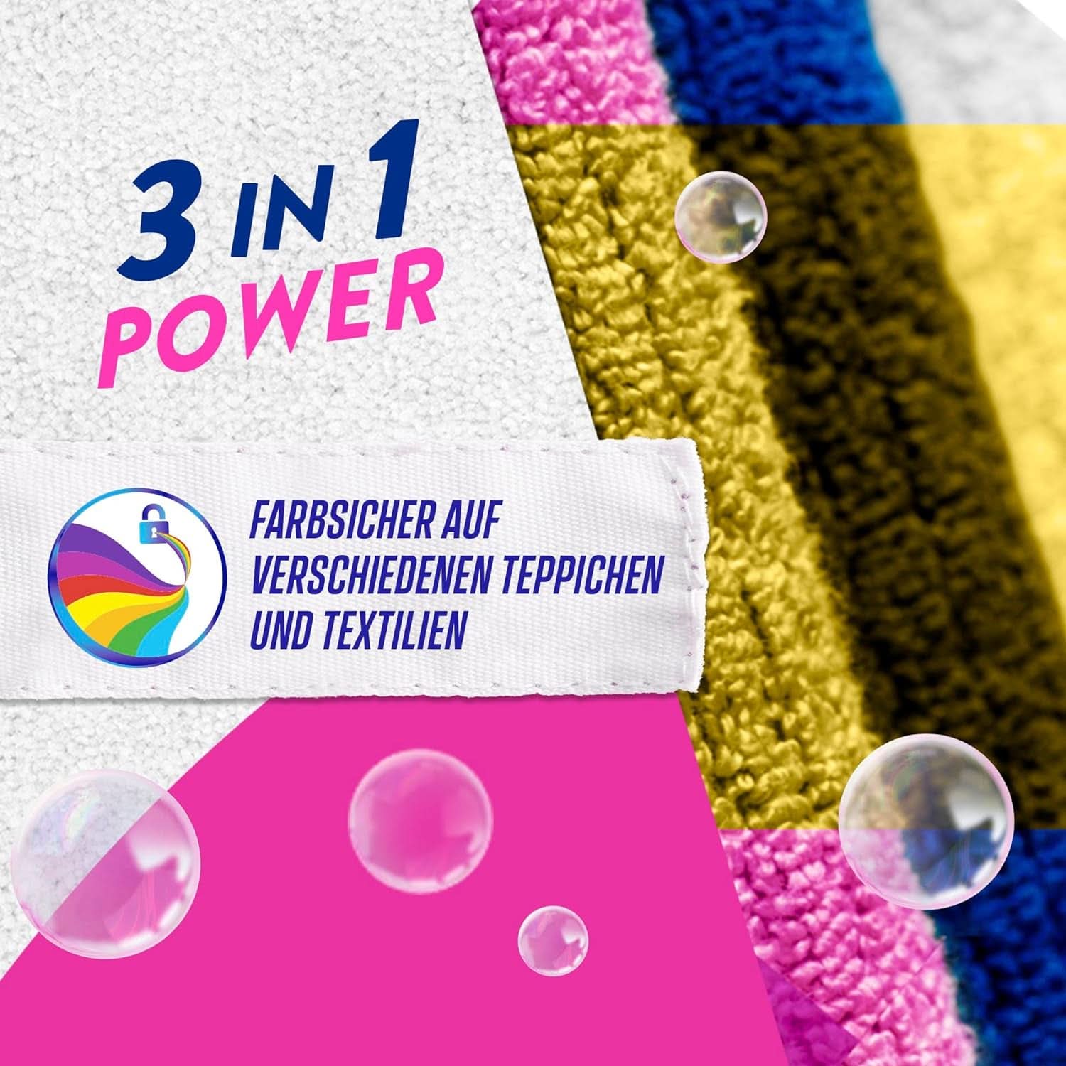 Proszek do czyszczenia dywanów i tapicerki Vanish Oxi Action - 1 X 820 G - Czyści duże powierzchnie dywanów i tapicerki z brudu, zapachu i kurzu. Detergenty do prania Naty Shop