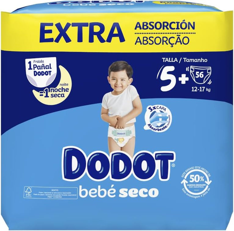 Baby Dry Extra - opakowanie Jumbo, rozmiar 5-56 sztuk