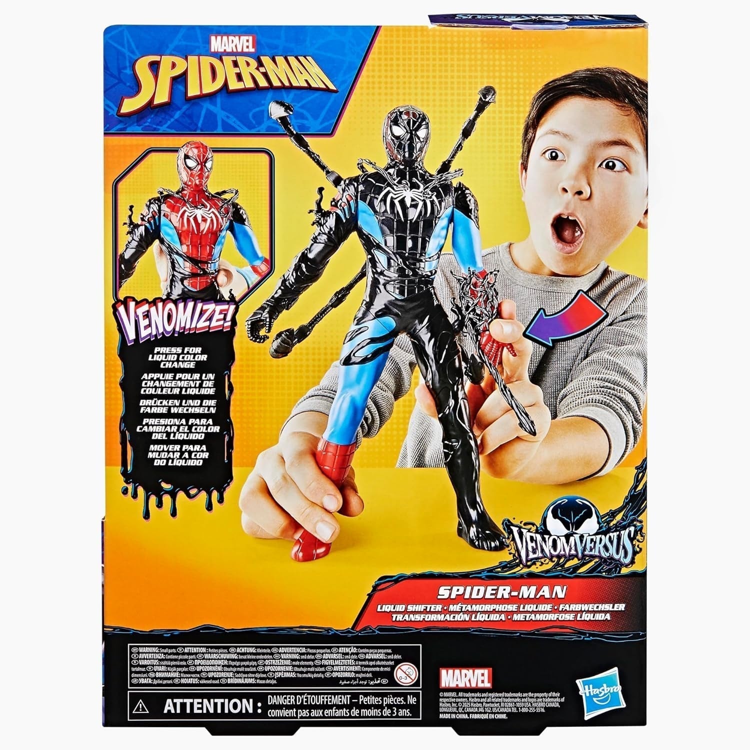 Marvel Spider-Man Venomversus Spider-Man Schimbător de culori Figura de acțiune cu accesoriu Action figures Naty Shop