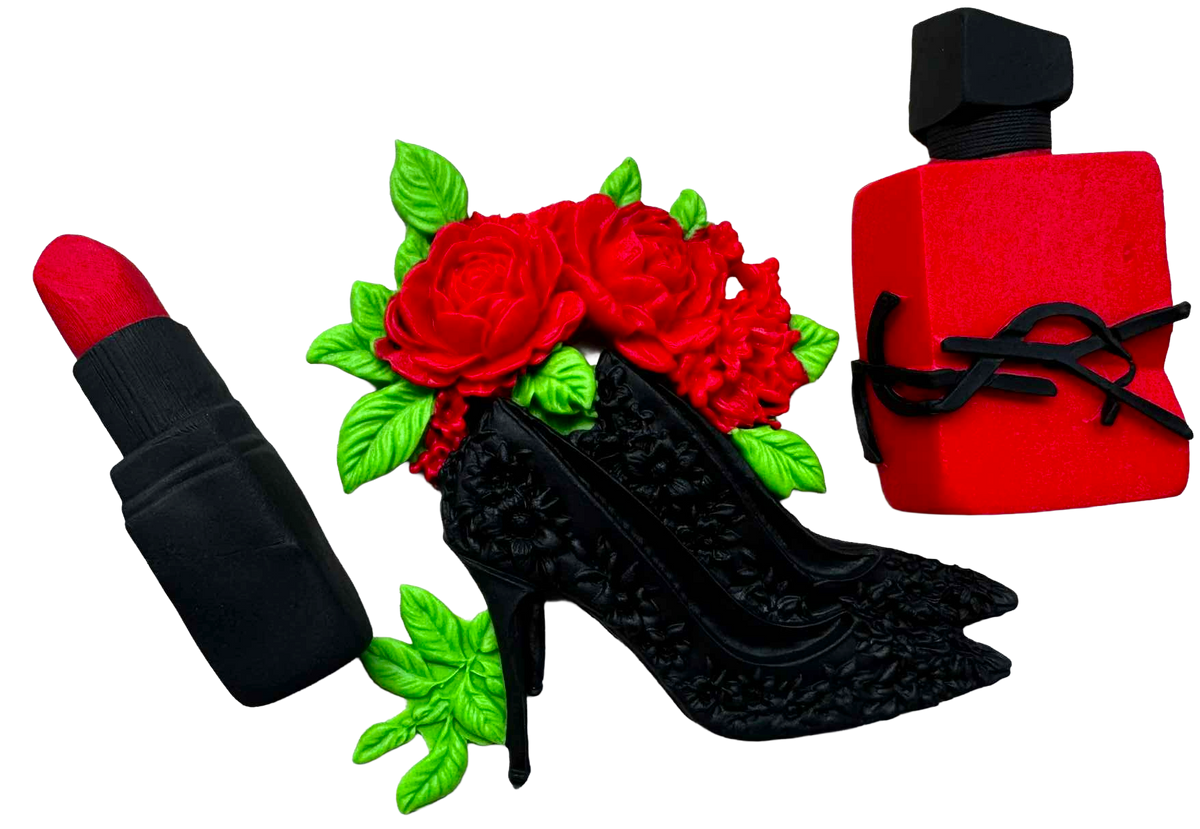 SweetArt Elegancki zestaw – 3 jadalne figurki z masy cukrowej 7–9 cm na torty