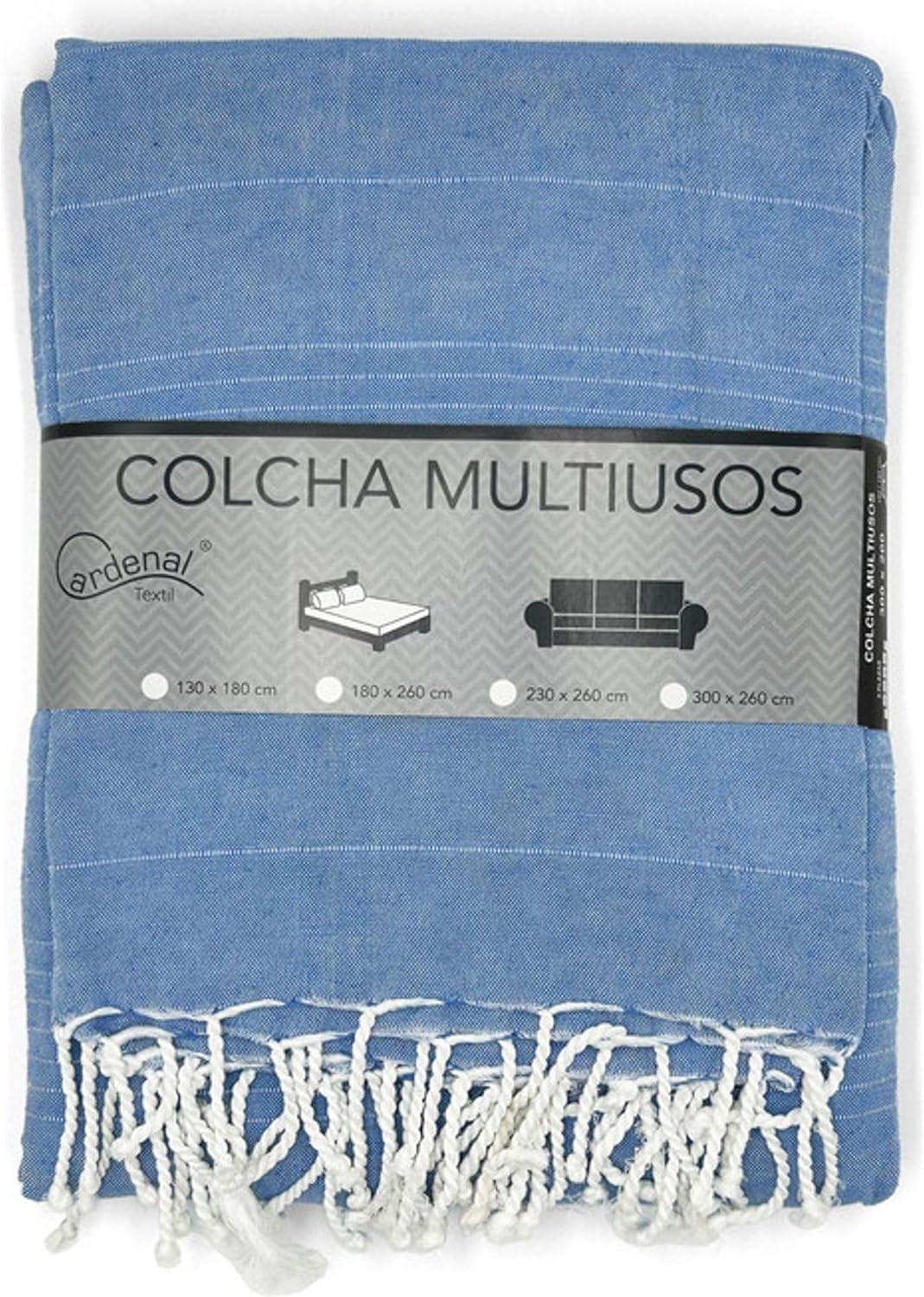 ECOMMERC3 wielofunkcyjna narzuta na łóżko, rozmiar 300 x 260 cm, na sofę lub łóżko, niebieska wielofunkcyjna narzuta, dekoracyjna na sofę, łóżko, sofę Narzuta, lekka i elegancka, niebieska Łóżka i koce Besuche den ECOMMERC3-Store